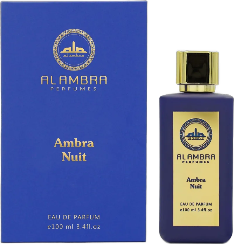 Al Ambra Ambra Nuit Flasche und Verpackung