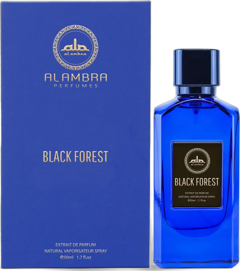 Al Ambra Black Forest bottle and box