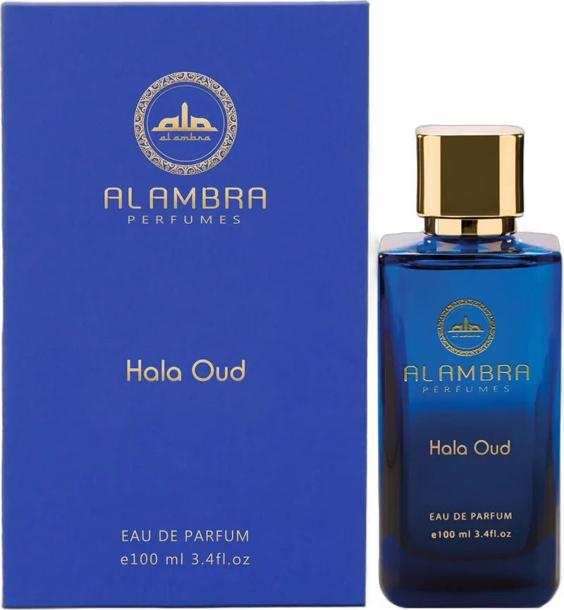 Al Ambra Hala Oud Flasche und Verpackung