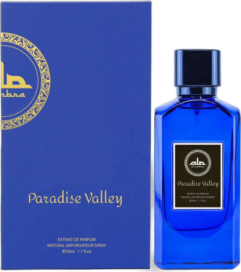 Al Ambra Paradise Valley Flasche und Verpackung